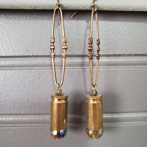 Bullet Casing Disco Earrings